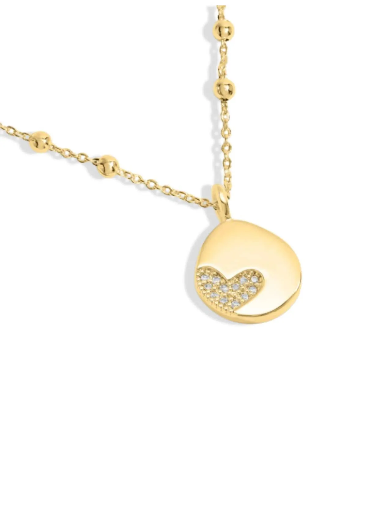 "Lucky to Have a Mom Like You" Gold Necklace