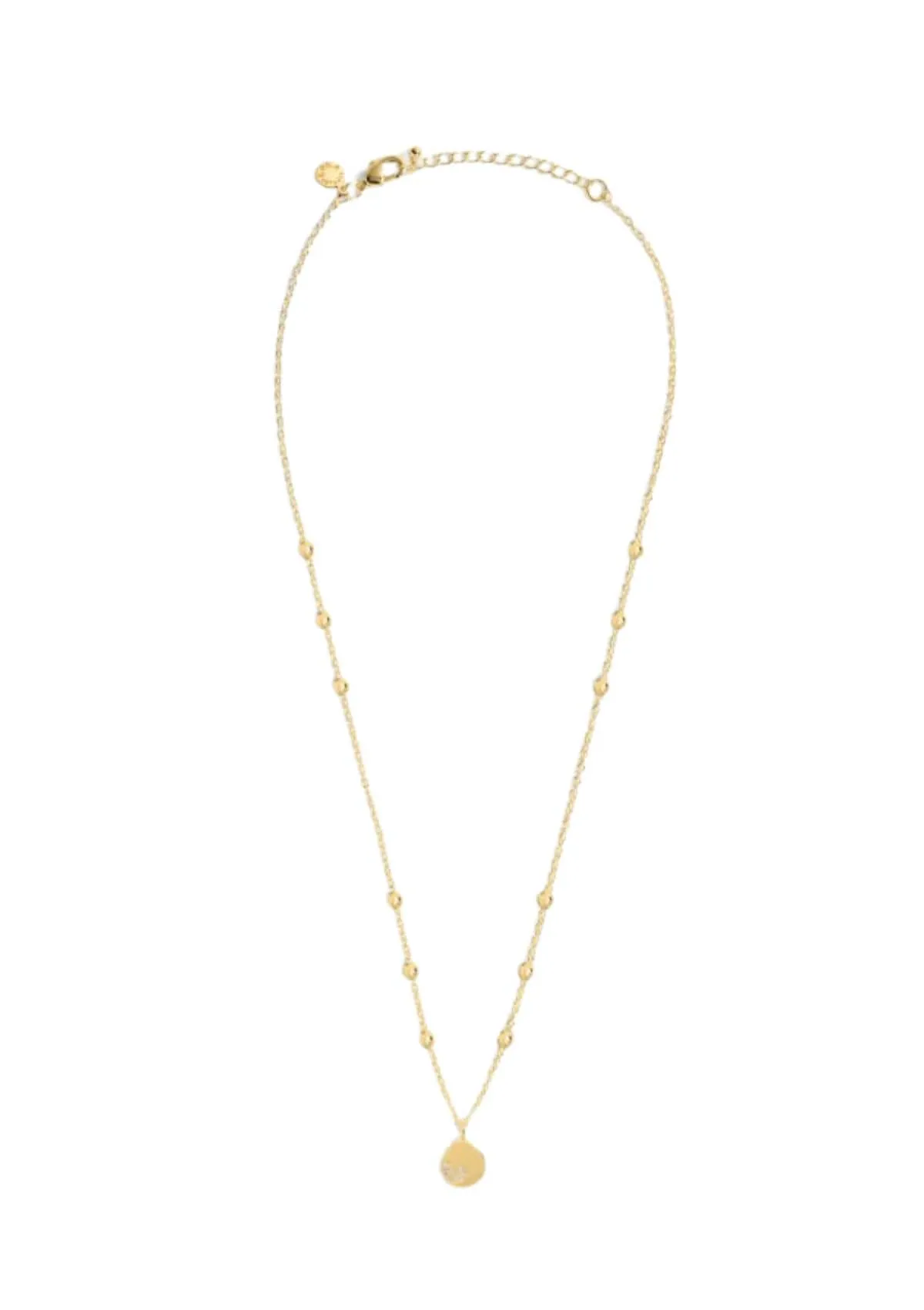 "Lucky to Have a Mom Like You" Gold Necklace