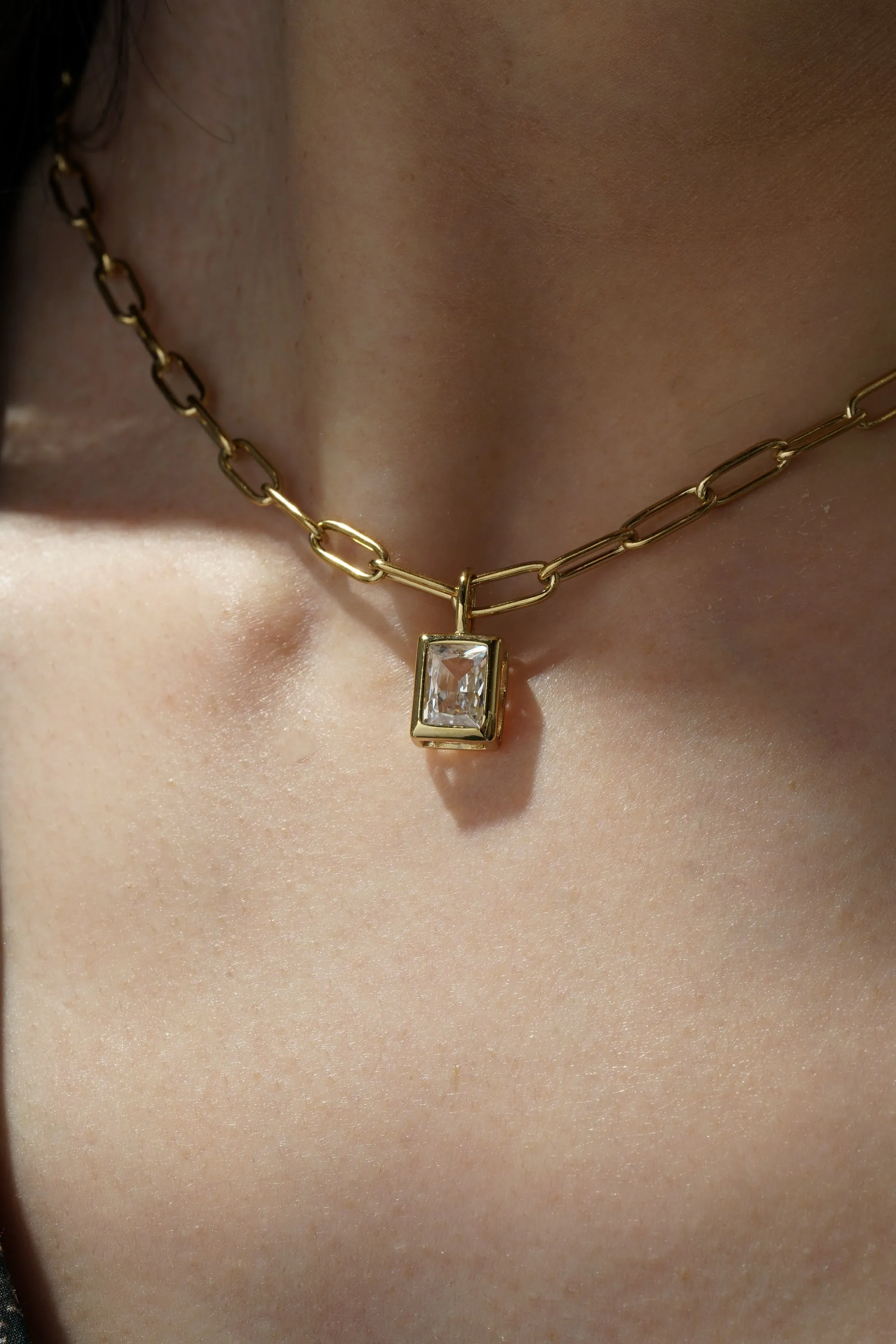 Rectangle Bezel Pendant - (Single)