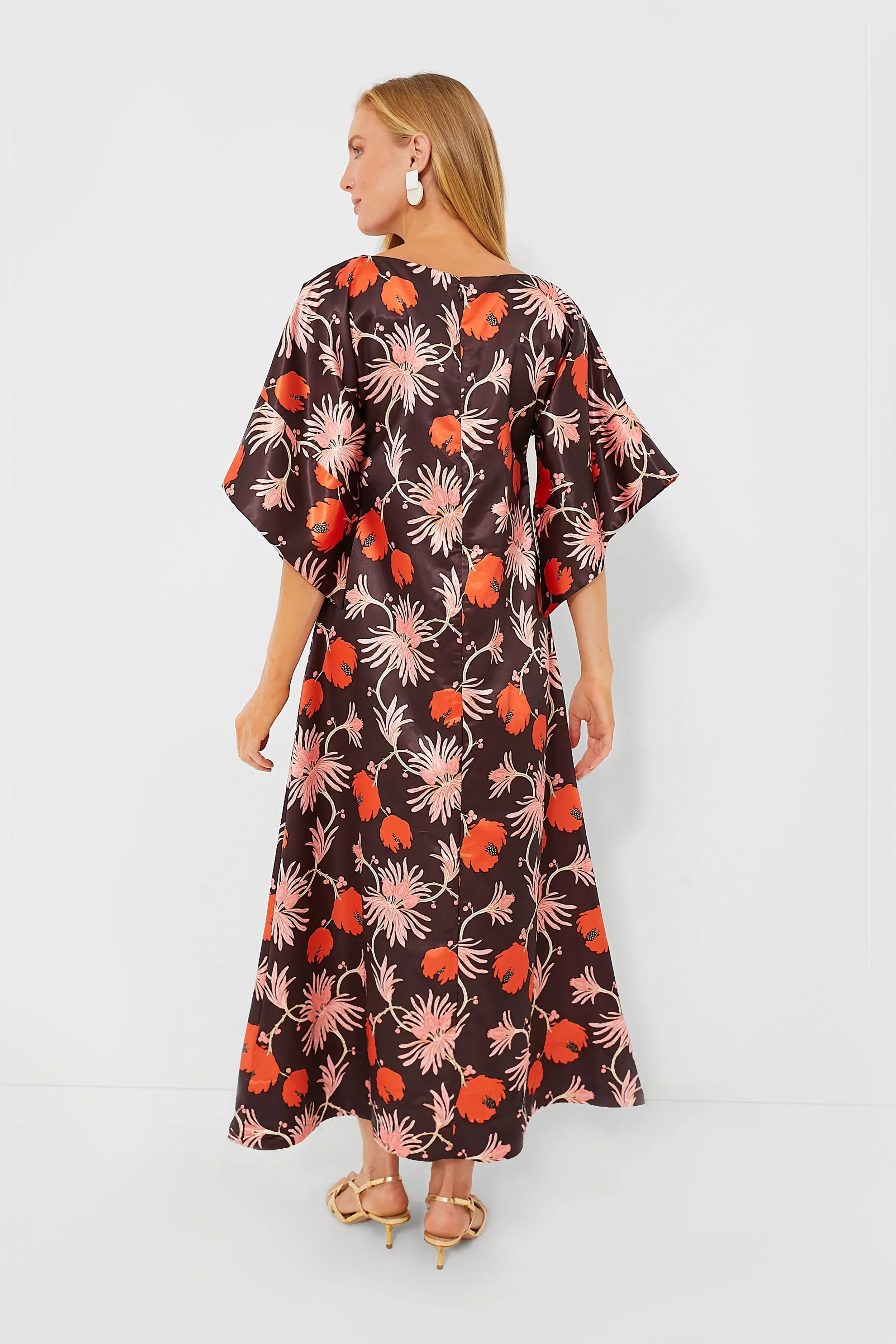 Silk Fantasia Print Spinnaker Maxi Dress