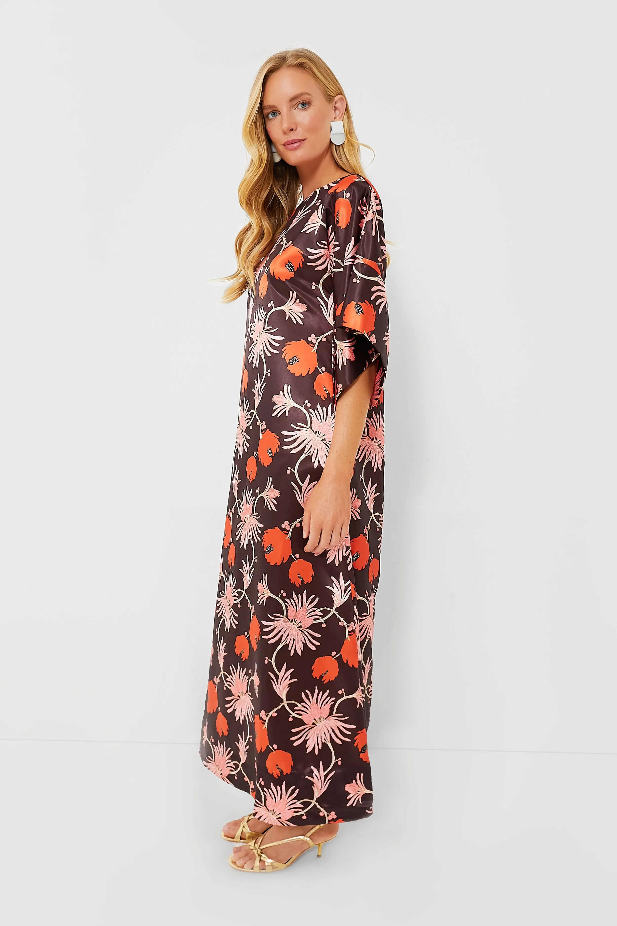 Silk Fantasia Print Spinnaker Maxi Dress