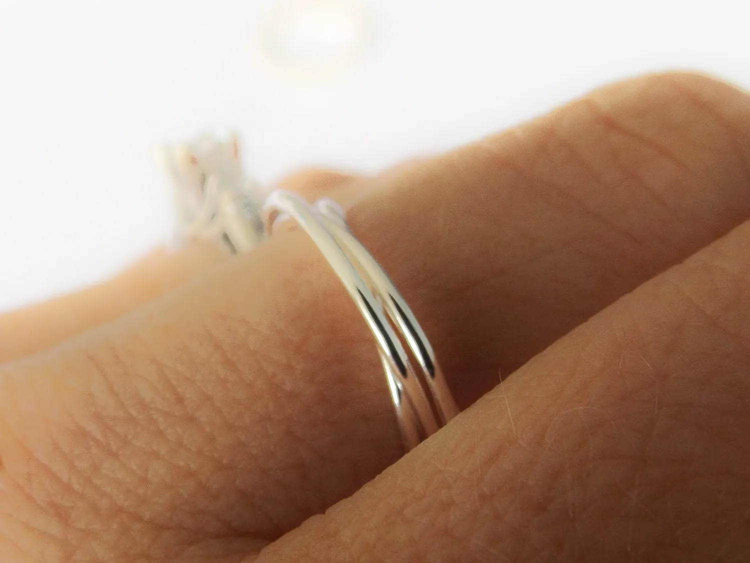 Slim Interlocking Rings, 3 Thin Sterling Bands, Tri Band Rings, Rolling rings, Stacking Rings, Minimalist Rings, Unique Rings, Rings, Simple