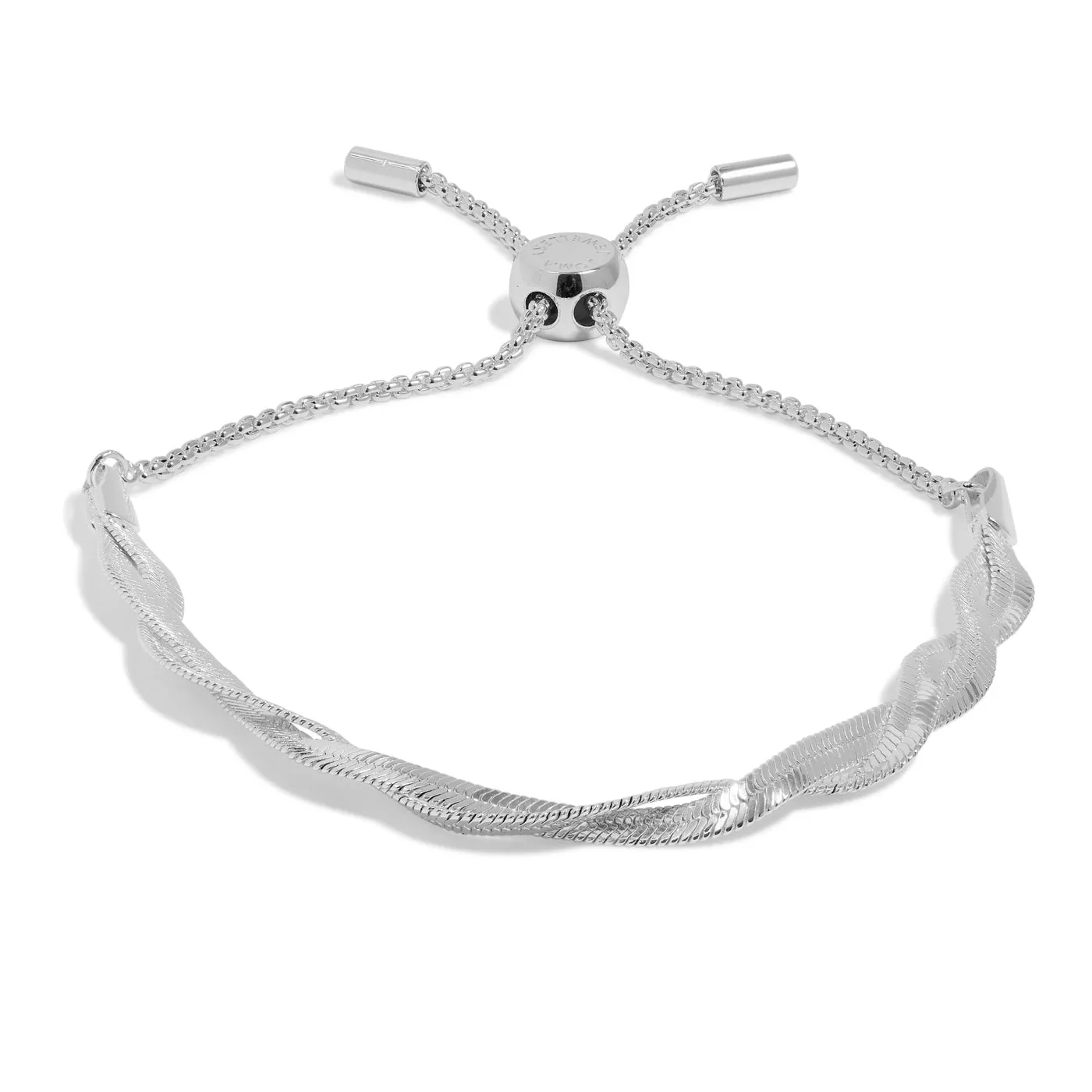 Snake Chain Bar Silver Plated Bracelet 7892