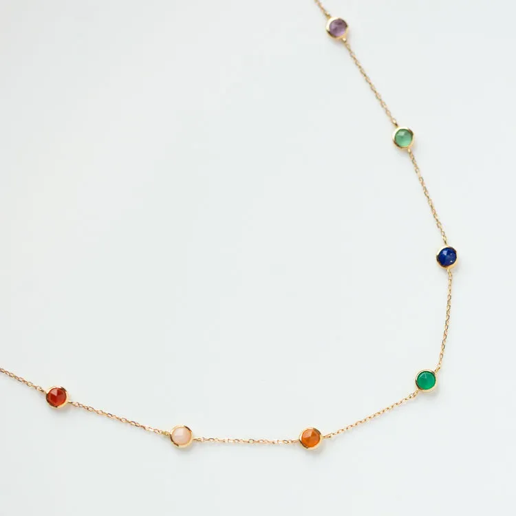 Solid Gold Chakra Necklace