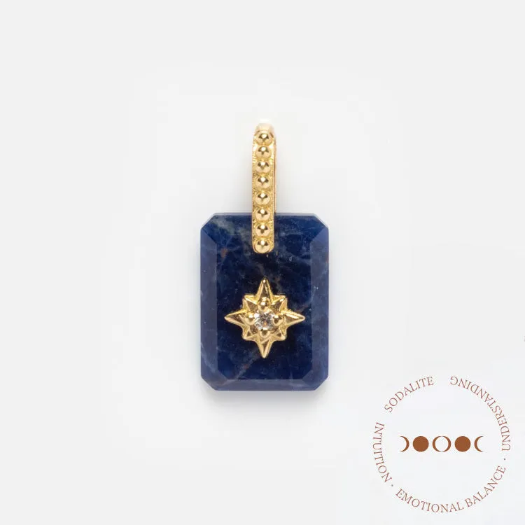 Solid Gold Crystal Amulet Charm for Manifestation