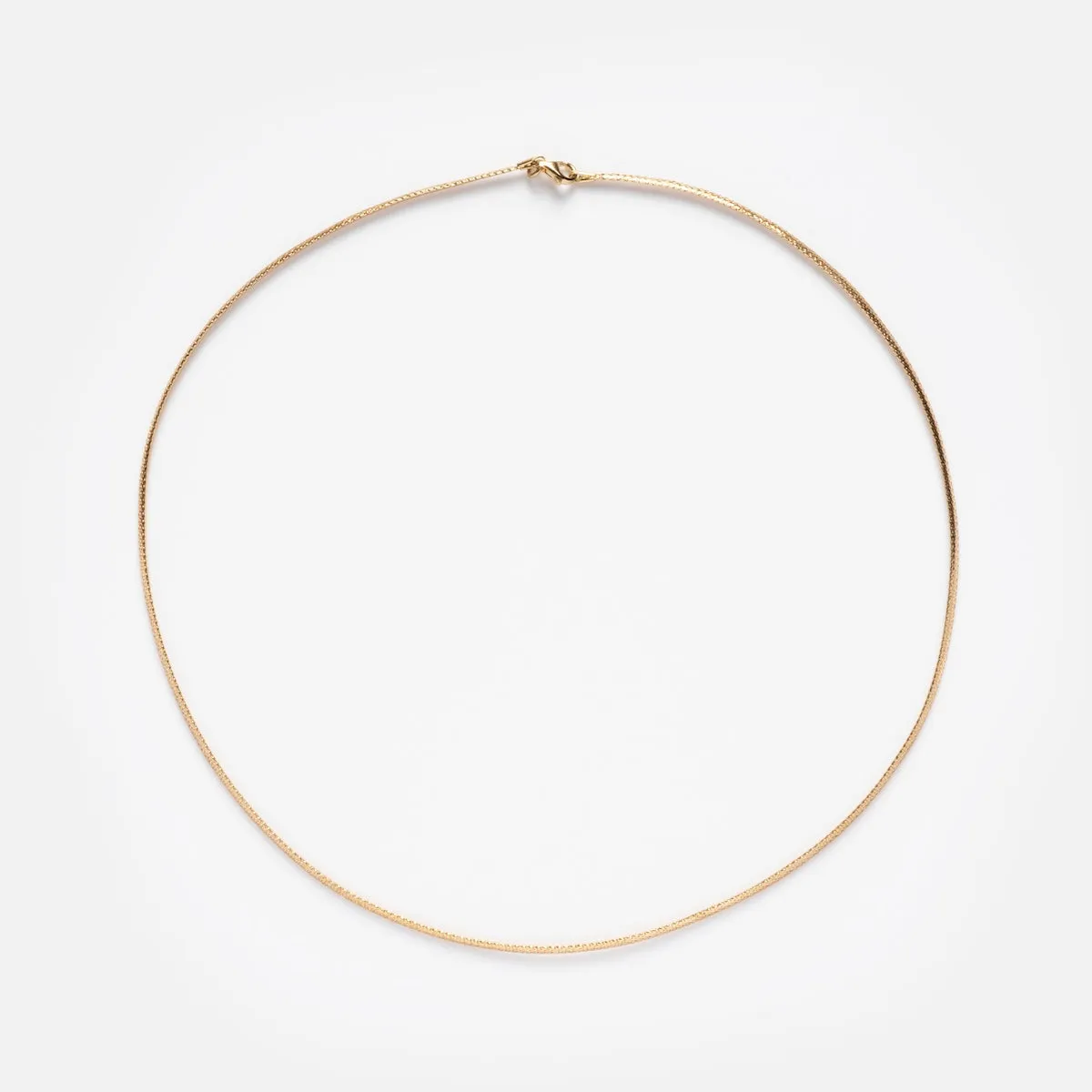 Solid Gold Slim Mesh Necklace