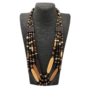 TEEK - Handmade Long Wooden Layered Necklaces