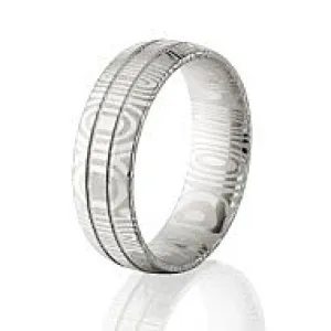 Truly Unique Wedding Rings: Damascus Steel Ring, 8mm