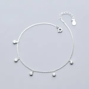 Twinkling Solitaire Minimal Anklet