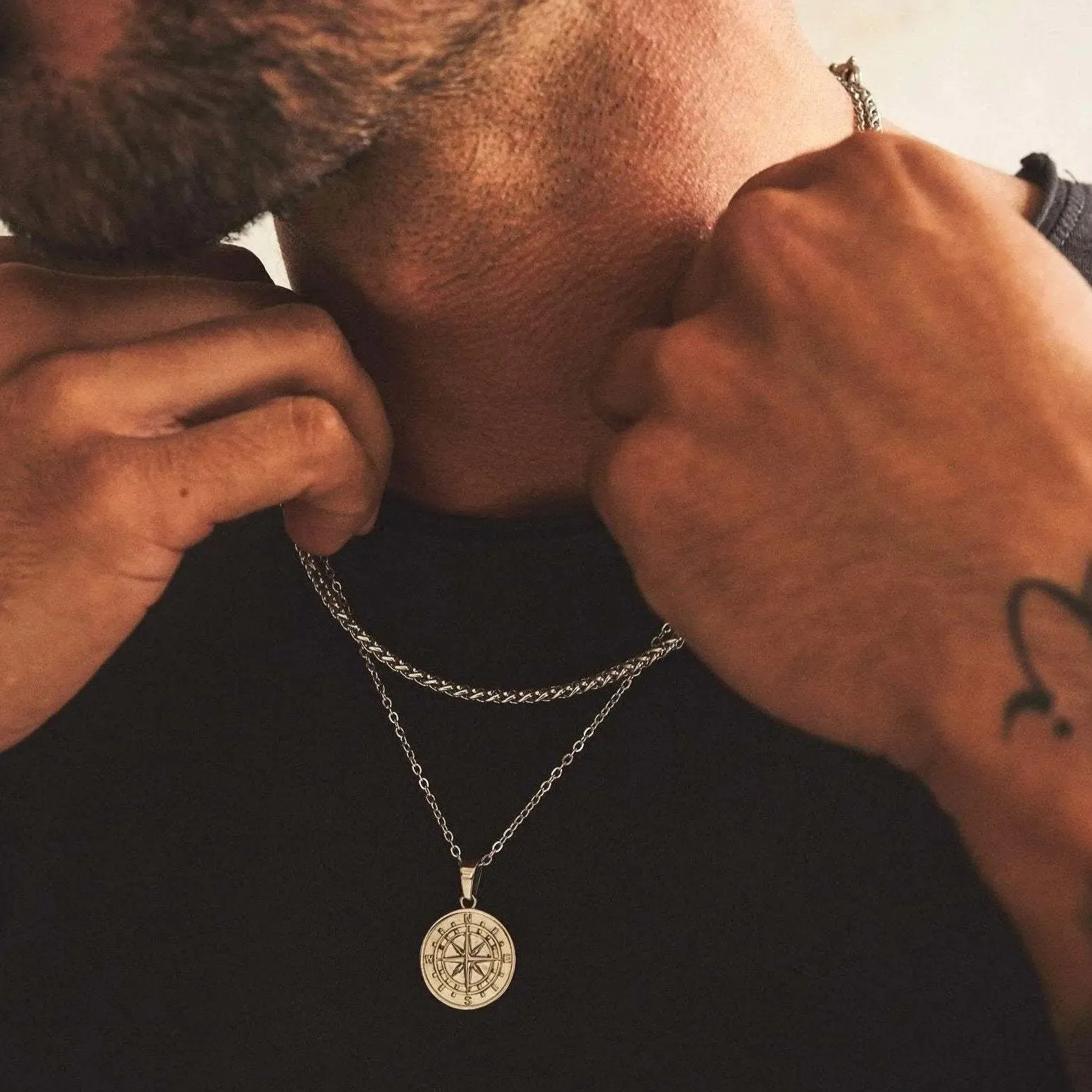 Unique Combination Layered Necklaces for Men