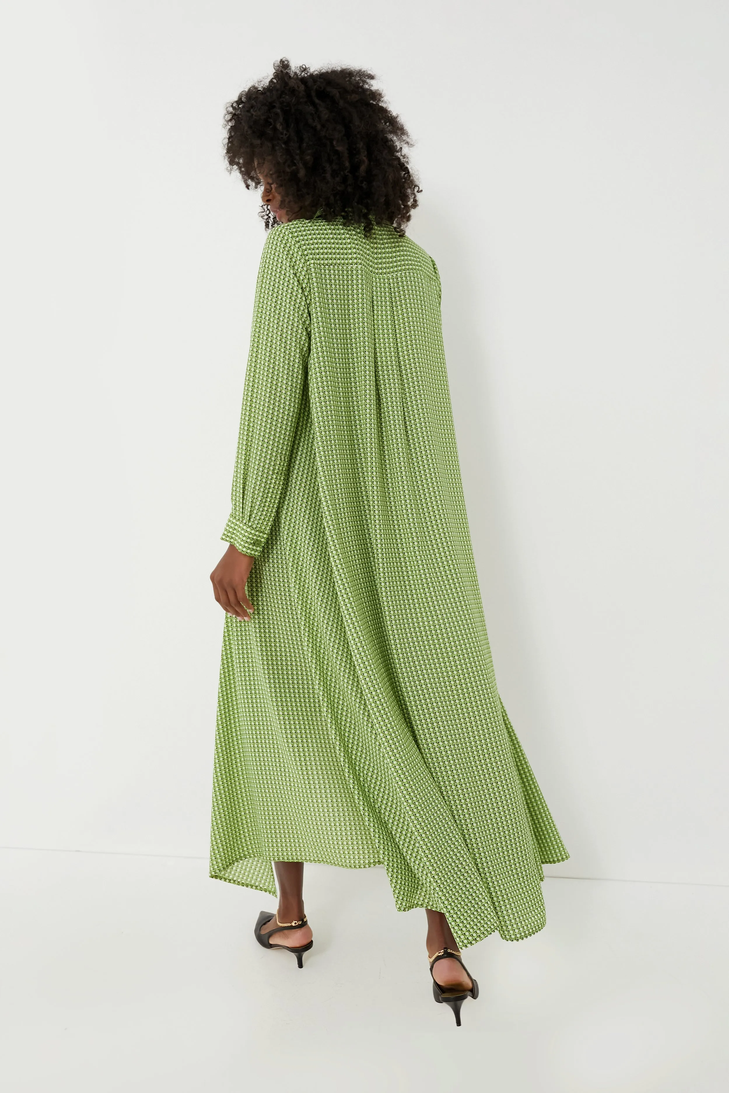 Verdant Basketweave Geo Lucille Dress