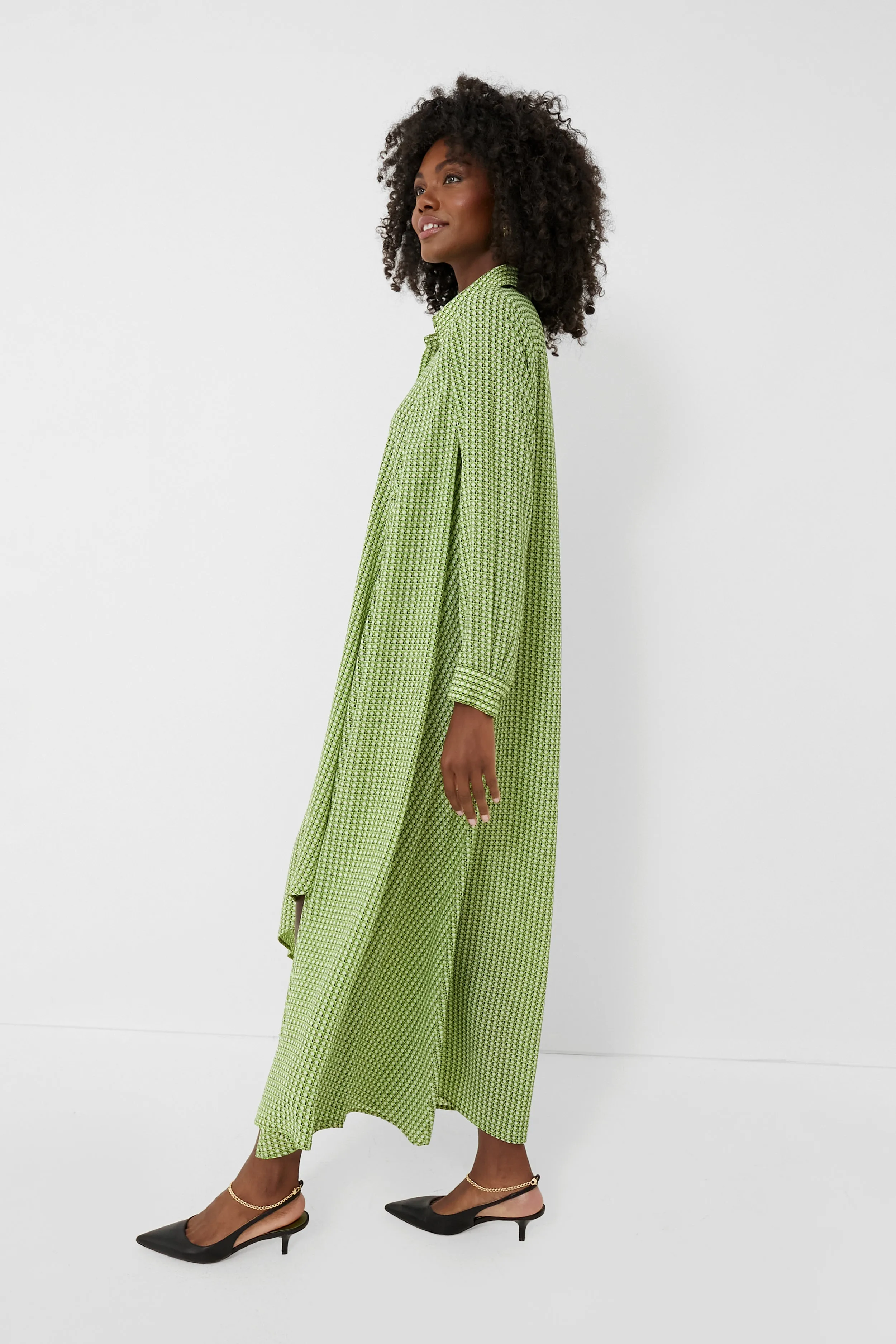 Verdant Basketweave Geo Lucille Dress