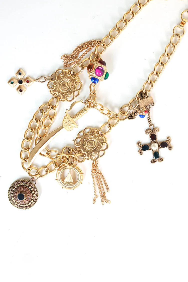 Vintage Layered Charm Necklace